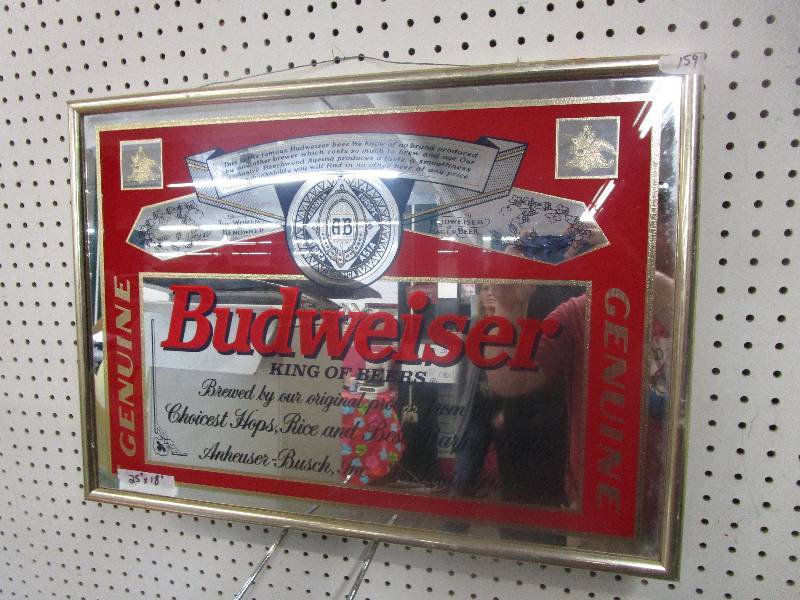 lot 92 image: Budweiser Mirror