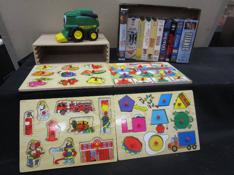 lot 117 image: John Deere Book, Kids Puzzles and Movies