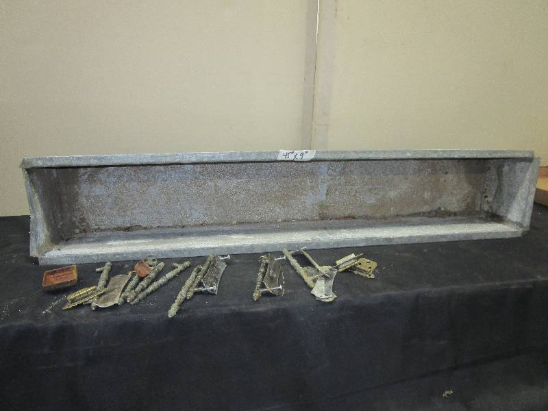 lot 142 image: Large Galvanize Planter and Hardware