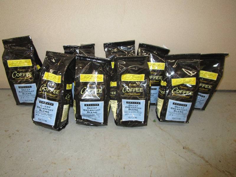 lot 196 image: 9-12oz Bags of Decaf Breakfast Blend Coffee