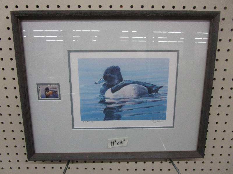 lot 237 image: Mn DNR Stamp and Print Numbered and signed by Du Rose # C.E. 247 of 350