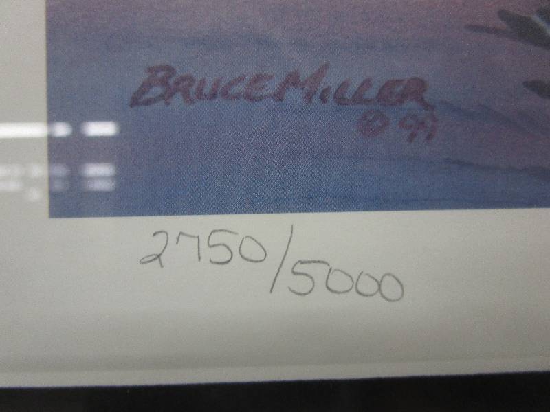 lot 239 image: Duck stamp and Print Numbered and signed DU 2000 Buffalo Head by Bruce Miller #2750 of 5000