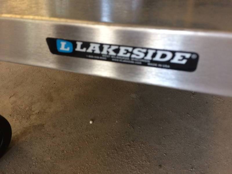 lot 4 image: MSRP $1200 Lakeside Stainless Steel Mobile Medical Treatment Cart with Multi Outlet Electrical Socket Power Strip - Excellent Condition