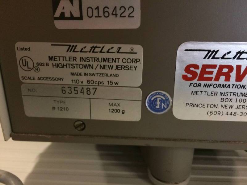 lot 17 image: Mettler P1210 Laboratory Weighing Scale - Excellent Working Condition