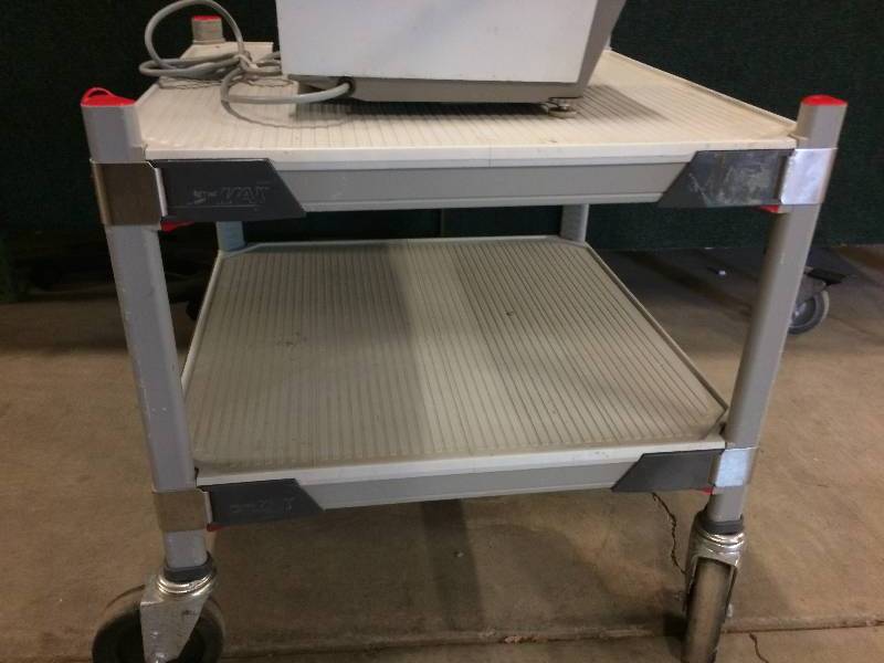 lot 18 image: High Impact Mobile Medical Utility Shelf Cart