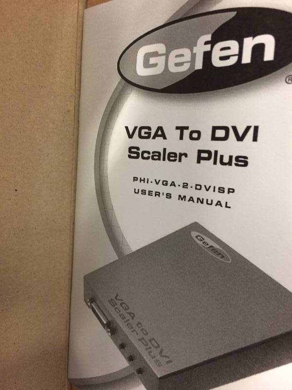 lot 27 image: New In Box Gefen VGA to DVI Scaler PLUS