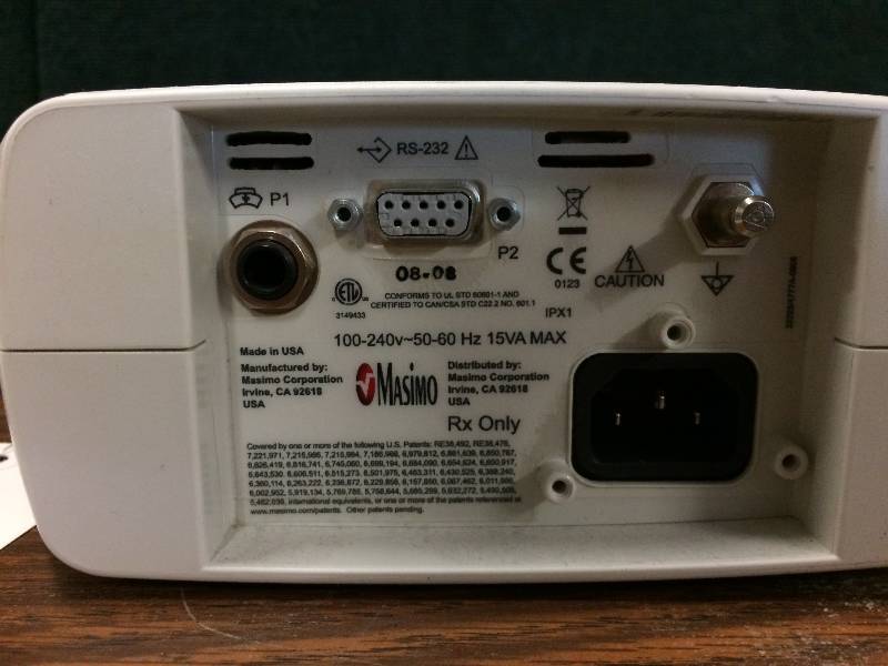 lot 38 image: WOW Retails Used $500.00 Masimo Rad-87 Pulse Oximeter - Excellent Condition - White