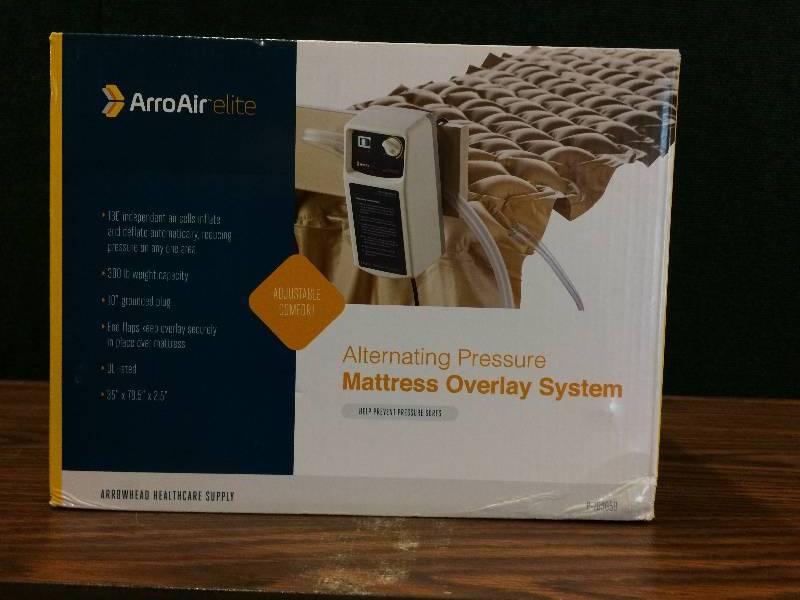 lot 39 image: ArroAir Elite Alternating Pressure Mattress Overlay System New In Box Prevents Bedsores and More