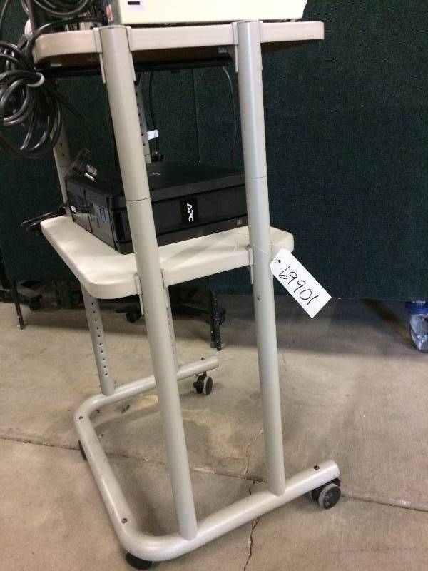 lot 46 image: Mobile Equipment Shelf Cart Contents Not Included