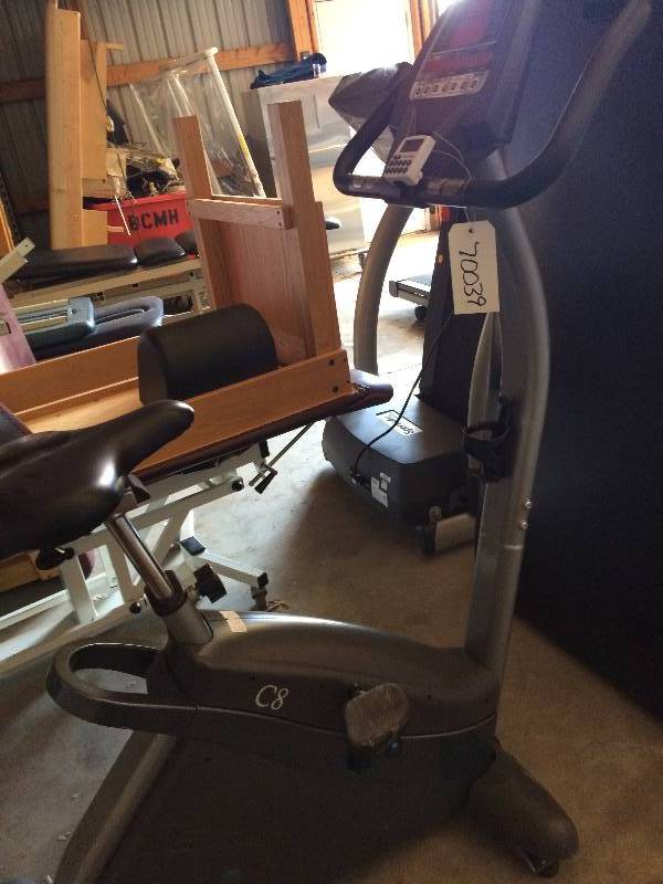 lot 22 image: $1400 Retail - #2 Professional Commercial Grade Physical Therapy BH Fitness C8 Series Upright Exercise Bike Model H-872 - Excellent Working Condition