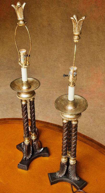 lot 11 image: Stunning Uttermost Pair Of Matching Lamps - Like New Condition