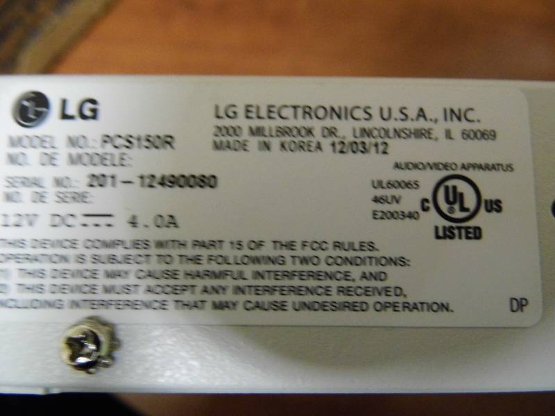 LG Pro Centric Hotel Server Model PCS 150R