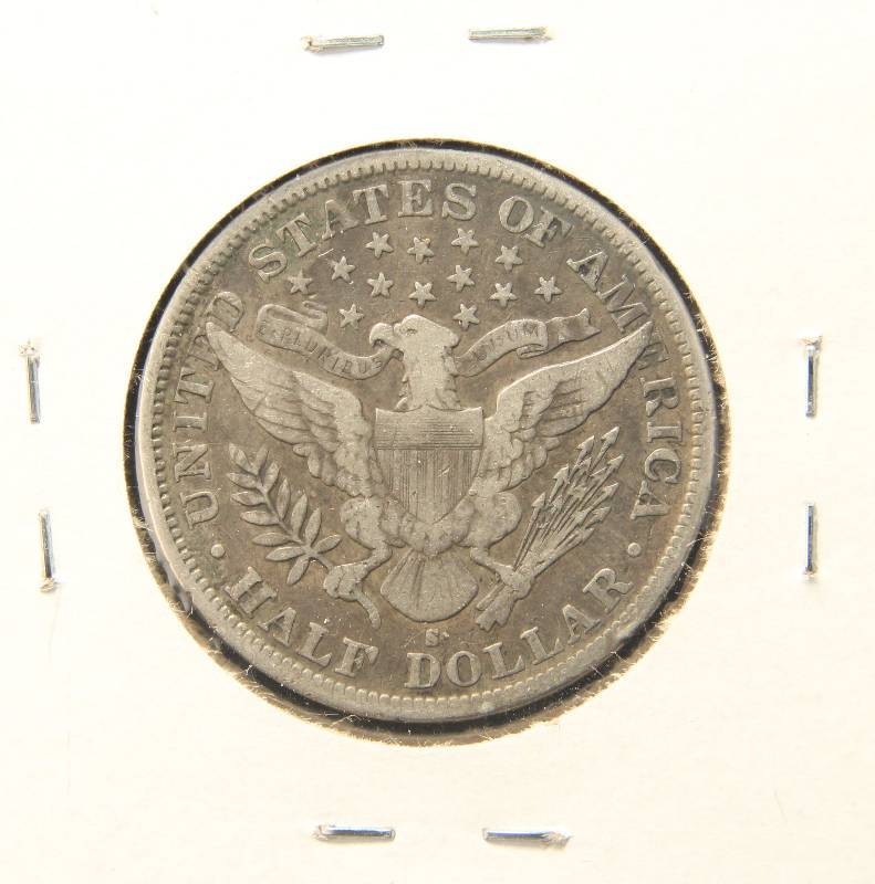1894-S BARBER SILVER HALF DOLLAR F15
