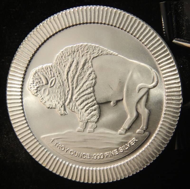 1 TROY OZ. .999 FINE SILVER INDIAN BUFFALO ROUND STACKABLE
