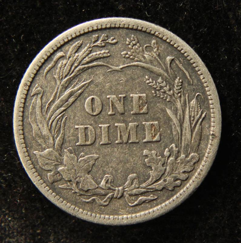 1906 BARBER DIME XF