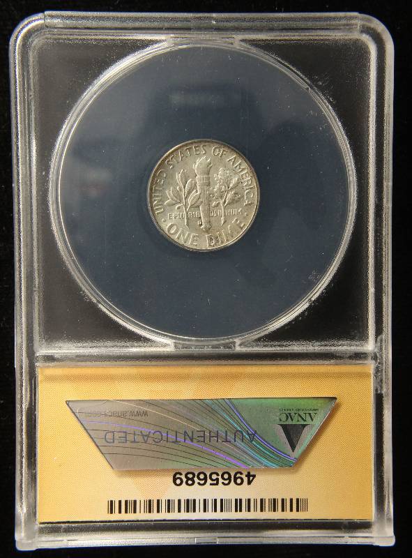 1964-D ROOSEVELT DIME MS65 ANACS