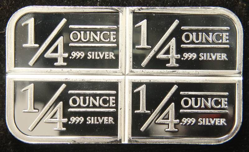 1 TROY OZ. .999 FINE SILVER BAR STAGECOACH CRACKER (14oz X 4)