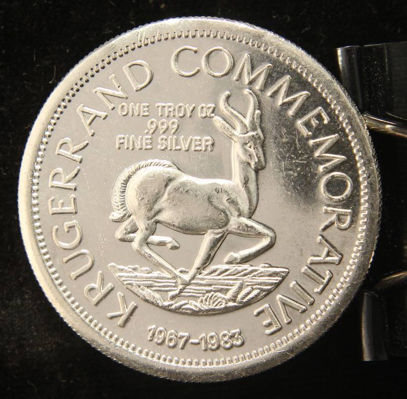 1 TROY OZ. .999 FINE SILVER 1967-1983 KRUGERRAND COMMEMORATIVE