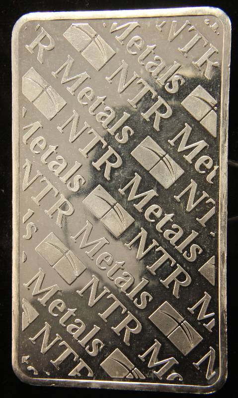 10 TROY Oz. .999 FINE SILVER BAR NTR METALS