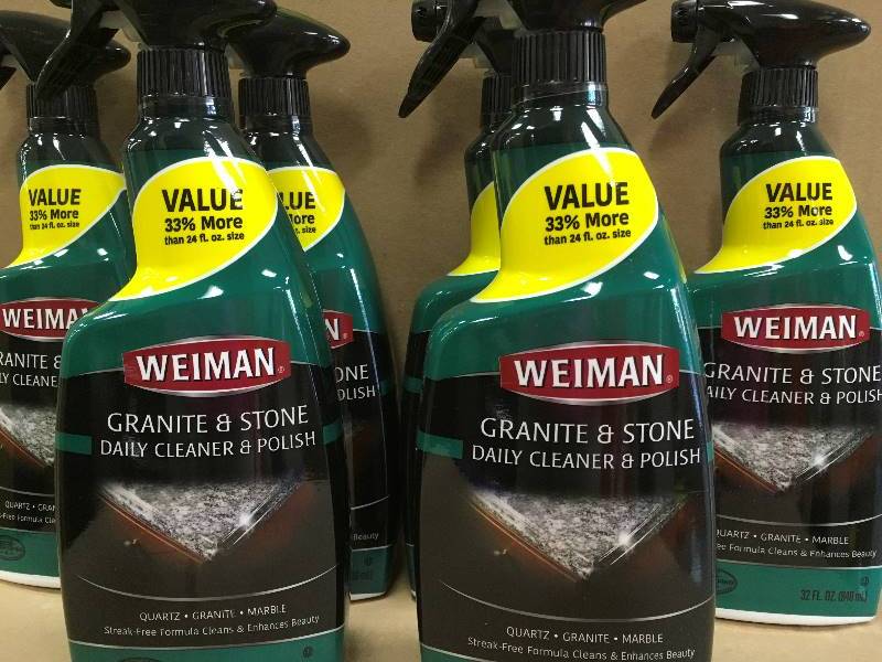 lot 81 image: 520 Weiman 6 PK - 32 Fl oz (946 ml)  Granite and Stone Daily Cleaner & Polish New