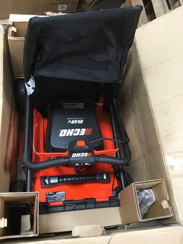 lot 31 image: Echo 21 in. 58-Volt Brushless Lithium-Ion Cordless Battery Walk Behind Push Lawn Mower - BatteryCharger Not Included New