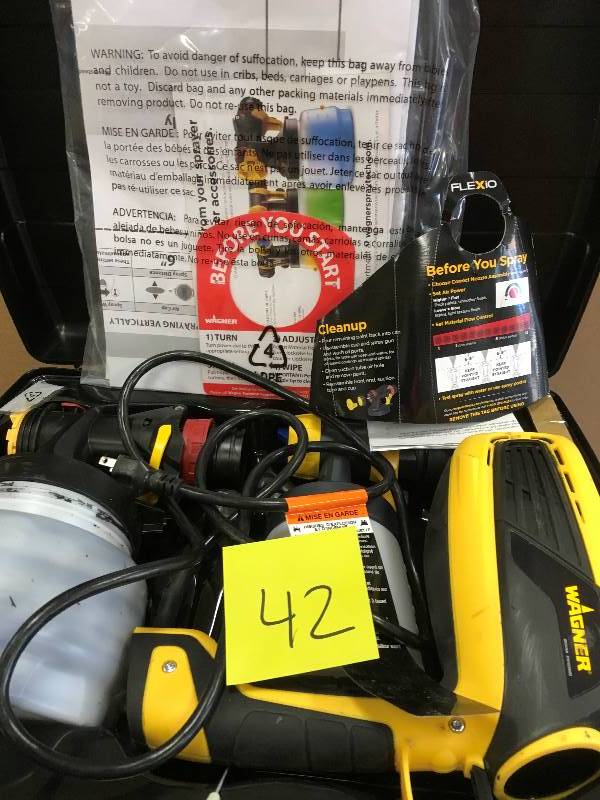 lot 42 image: Wagner FLEXiO 3000 HVLP Paint Sprayer USED Not Tested Unknown Condition