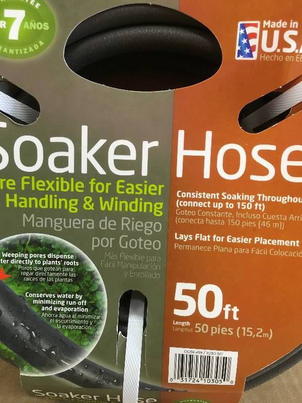 lot 51 image: Apex Soaker Hose 12 in. Dia x 50 ft. Soaker Water Hose New