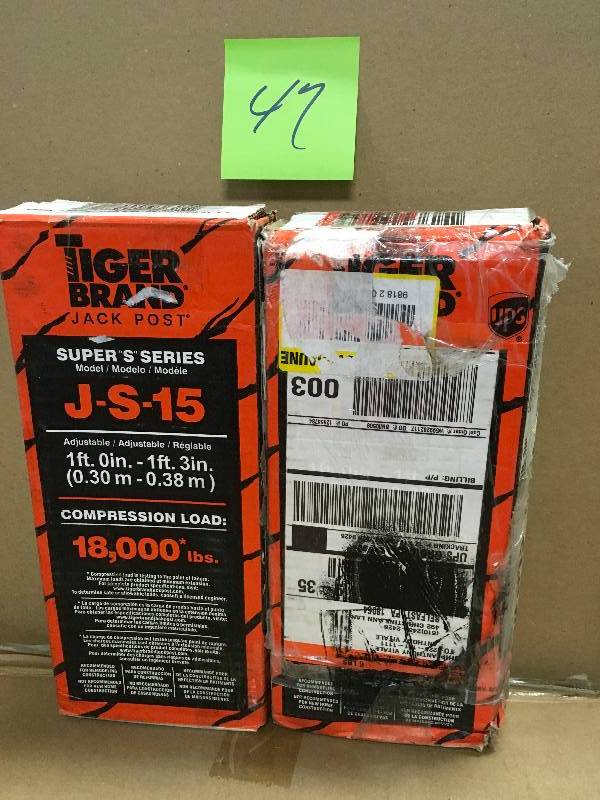 lot 47 image: Tiger Brand Super S 15 in. Jack Post