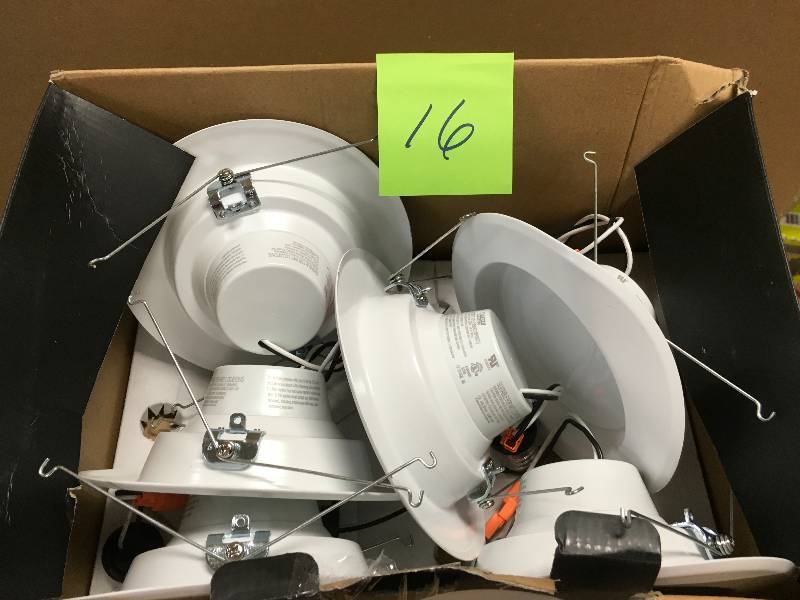 lot 16 image: Feit Electric 75W Baffle-Trim Dimmable LED Module Pack of 6 - Soft White in good condition