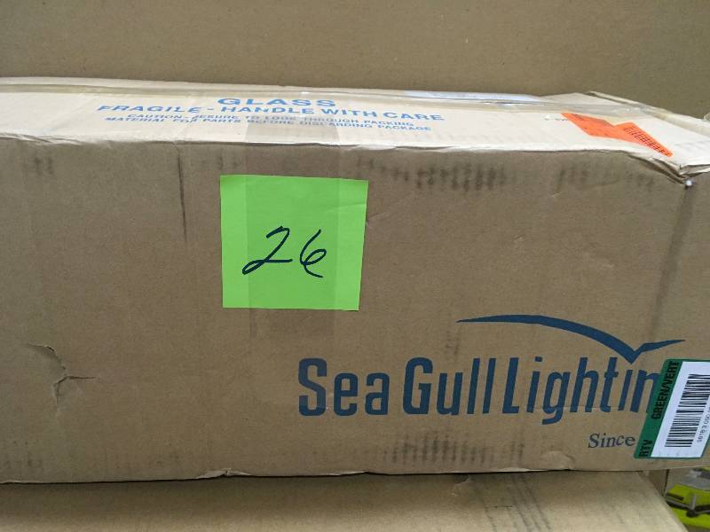 lot 26 image: SeaGullightighting Sussex 3-Light Chrome Bath Light with LED Bulbs new