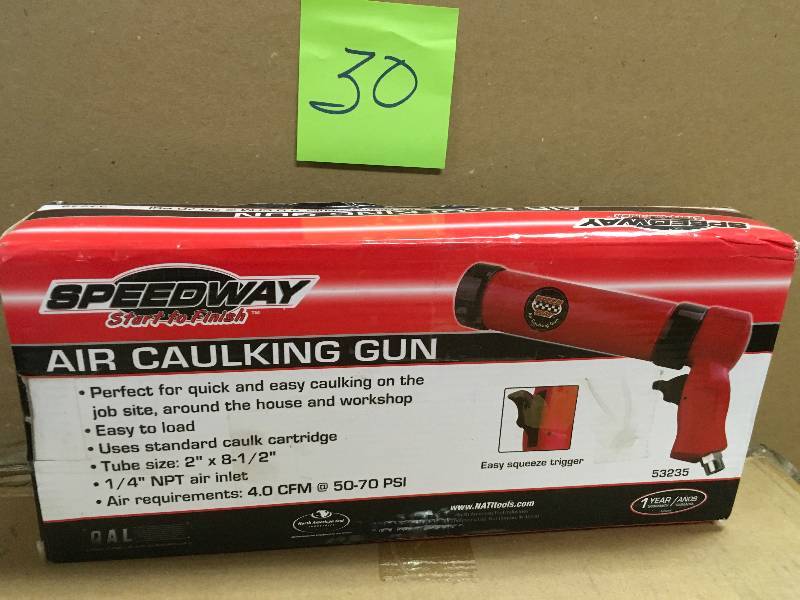lot 30 image: Speedway Pro Pneumatic Caulk Gun in working condition