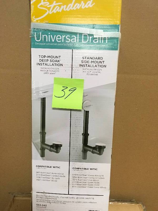 lot 39 image: American Standard Deep Soak Drain New
