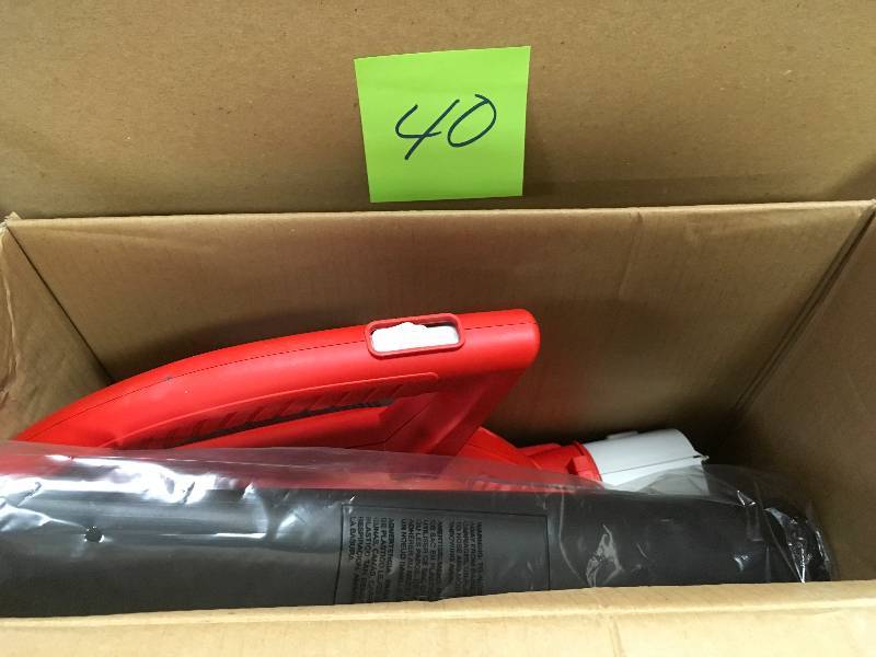 lot 40 image: Homelite 150 MPH 233 CFM 7 Amp Electric Leaf BlowerSweeper in good working condition