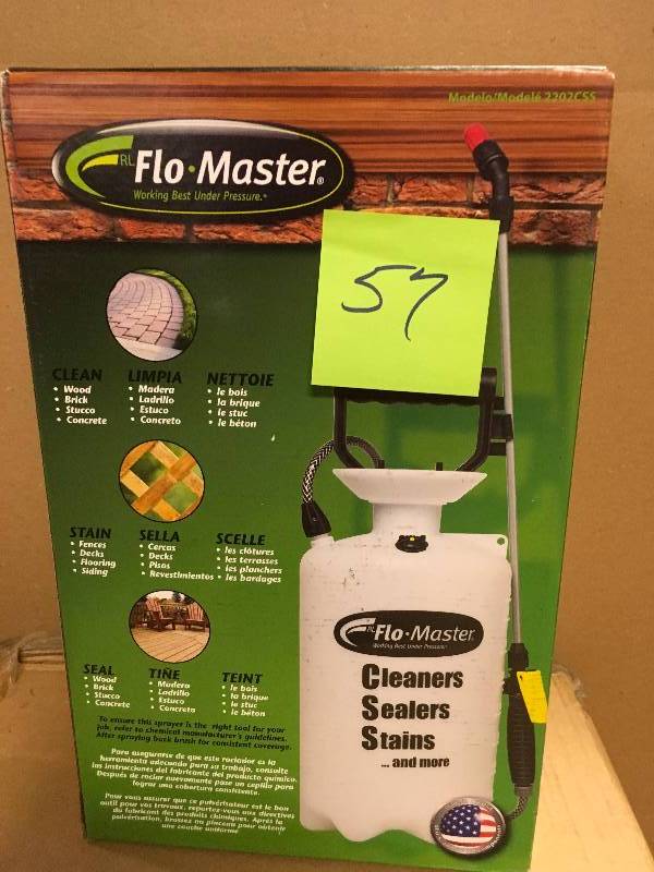 lot 57 image: 2 gal. RL Flo-Master  rservoir en polythylne