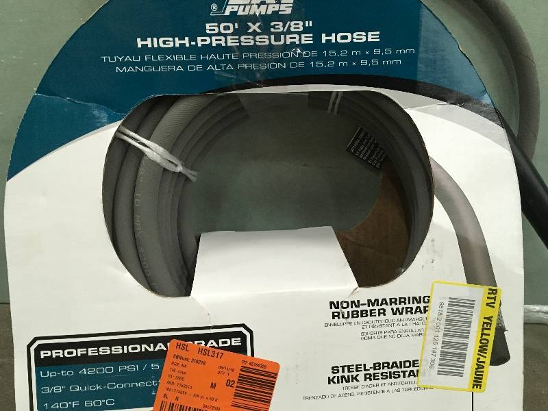 lot 66 image: Cat Pumps AP31094 38 in. x 50 ft High Pressure Washer Hose not use in good condition