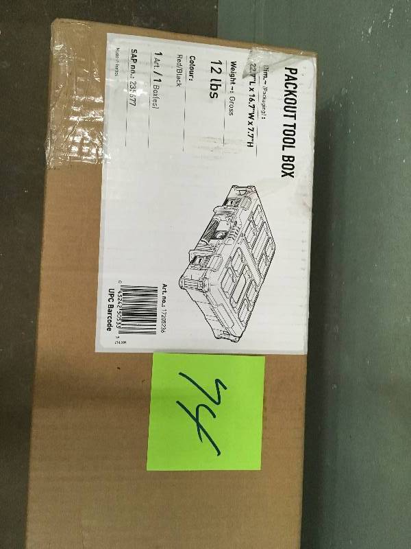 lot 74 image: Milwaukee PACKOUT Tool Box like new in good condition