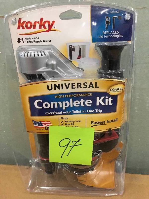lot 97 image: Korky Universal QuietFILL Platinum Complete Universal Toilet Repair Kit