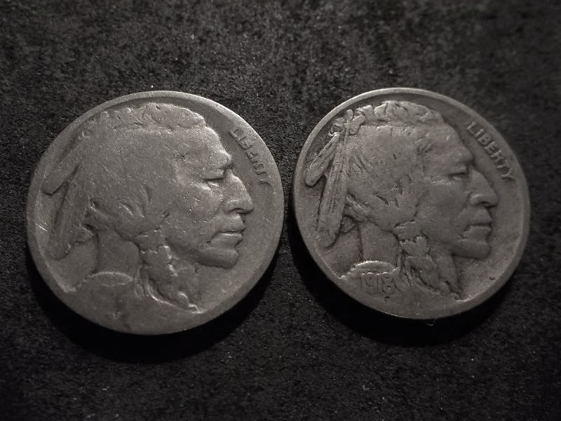 1918, S Buffalo Nickels