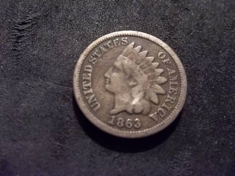 1863 Indian Head Bronze Cent