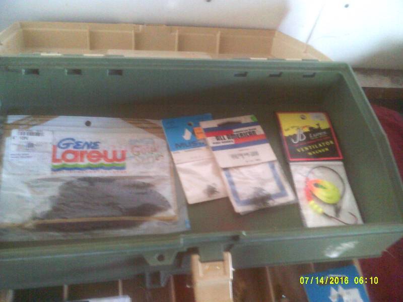 lot 48 image: PLANO TACKLE BOX WITH NEW AND USED TACKLE