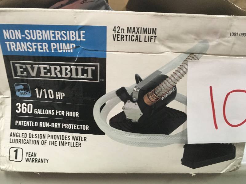Everbilt 0.1 HP Non-Submersible Transfer Pump like new