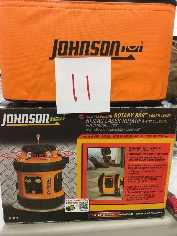 Johnson Self-Leveling Rotary Laser Level Not Used