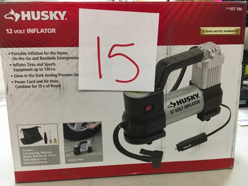 HUSKY 12 Volt INFLATOR Not Used