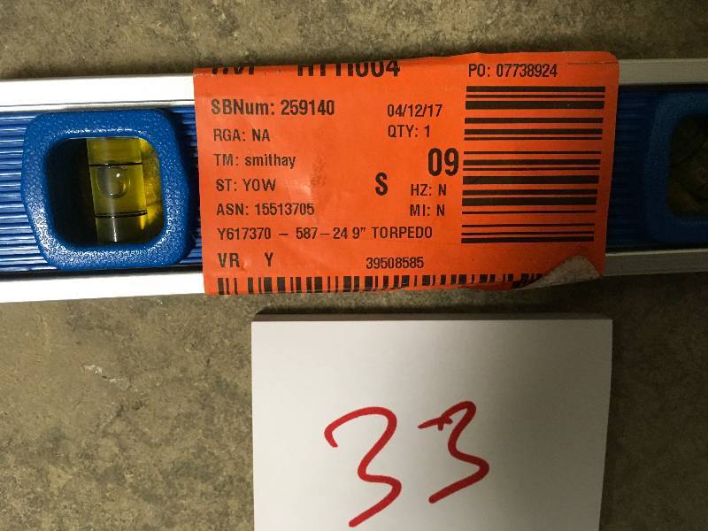 Smithay 9 in. Torpedo Level Not Used