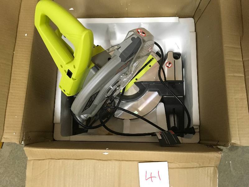 RYOBI 14-Amp 10 in. Compound Miter Saw in Green Not Used