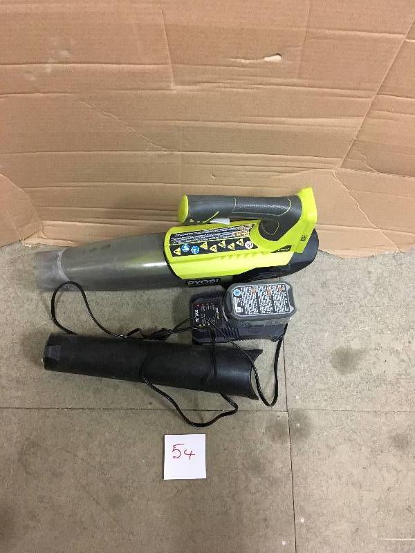 Ryobi ONE 100 MPH 280 CFM Variable-Speed 18-Volt Lithium-Ion Cordless Jet Fan Leaf Blower 4Ah Battery and Charger Included