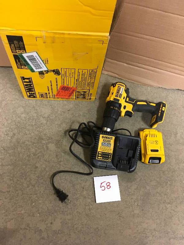 DeWalt 20-Volt MAX Lithium-Ion Cordless Brushless Compact Drill Driver with (2) Batteries 1.3Ah, Charger