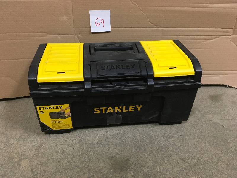 STANLEY 19 in. 1-Touch Latch Tool Box with Lid Organizers Not Used