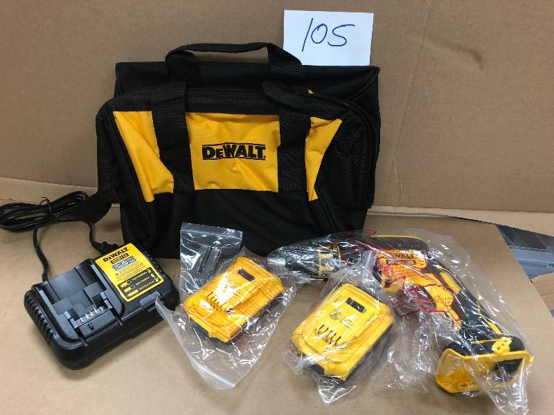 DEWALT 20-Volt MAX XR Lithium-Ion Cordless Brushless Drywall Screw Gun Kit with (2) Batteries 2Ah, Charger and Contractor Bag not used