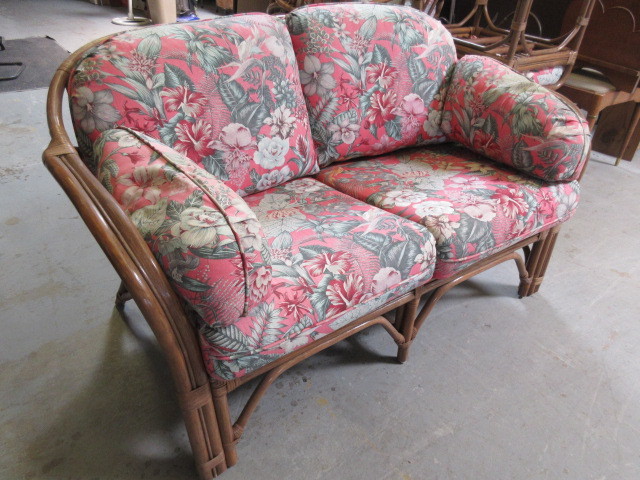 lot 120 image: BENCHCRAFT RATTAN LOVESEAT